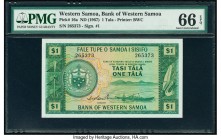 Western Samoa Bank of Western Samoa 1 Tala ND (1967) Pick 16a PMG Gem Uncirculated 66 EPQ. 

HID09801242017

© 2020 Heritage Auctions | All Rights Res...