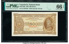 Yugoslavia National Bank 500 Dinara 1.5.1946 Pick 66b PMG Gem Uncirculated 66 EPQ. 

HID09801242017

© 2020 Heritage Auctions | All Rights Reserved
