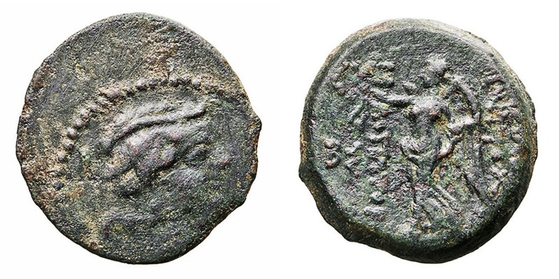 Monedas Antiguas
Reino Seleucida
Antioco IX
AE-19. (113-95 a.C.). A/Busto de ...