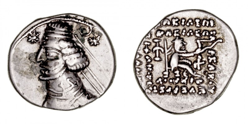 Monedas Antiguas
Reino Partio
Orodes II
Dracma. AR. Rhagai. (57-38 a.C.). A/B...