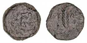 Monedas Antiguas
Judea
Valerio Grato
Prutah. AE. (15-26 d.C.). Acuñaciones de los Procuradores Romanos. 2.18g. Hendin 646. BC+.