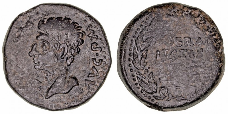 Monedas de la Hispania Antigua
Ebora, Évora (Portugal)
As. AE. A/Cabeza de Aug...