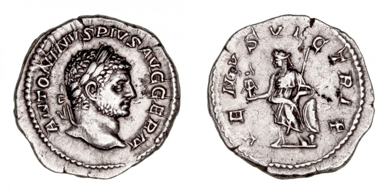Imperio Romano
Caracalla
Denario. AR. Roma. (211-217). R/VENVS VICTRIX. Venus ...