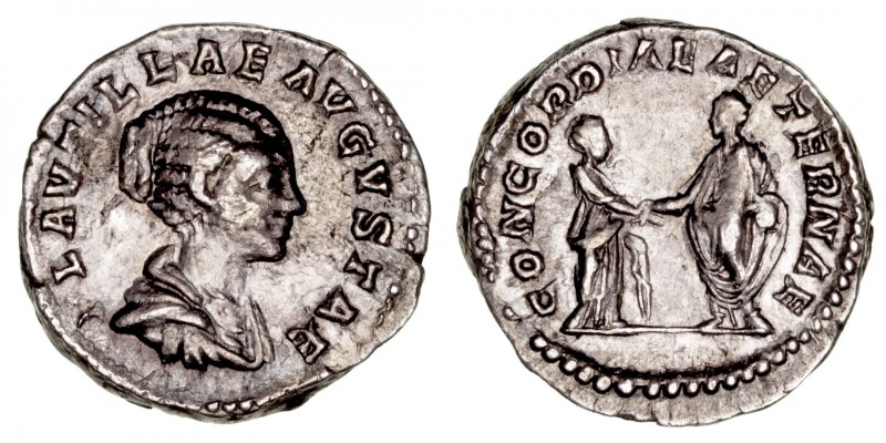 Imperio Romano
Plautilla, esposa de Caracalla
Denario. AR. R/CONCORDIAE AETERN...