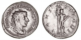 Imperio Romano
Gordiano III
Antoniniano. AR. (238-244). R/IOVI STATORI. Júpiter con cetro y rayos. 6.40g. RIC.84. MBC+/MBC.