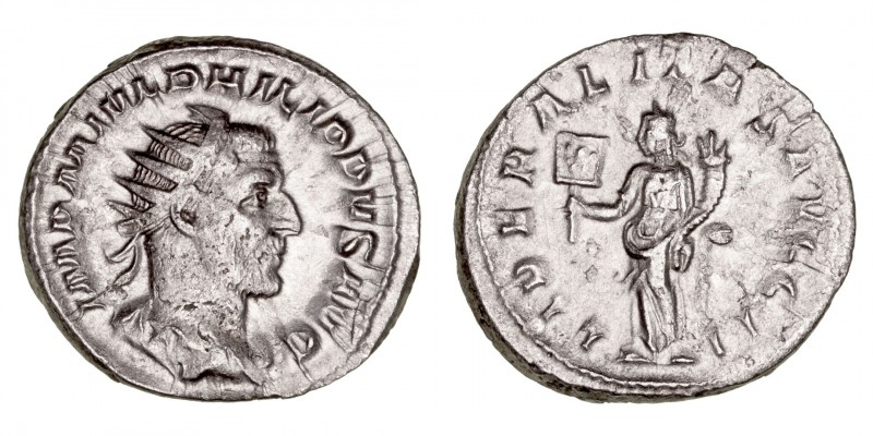 Imperio Romano
Filipo I
Antoniniano. AR. (244-249). R/LIBERALITAS AVGG. II. Li...