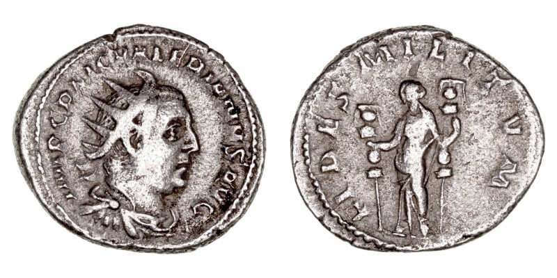 Imperio Romano
Valeriano I
Antoniniano. AR. Roma. (253-260). R/FIDES MILITVM. ...