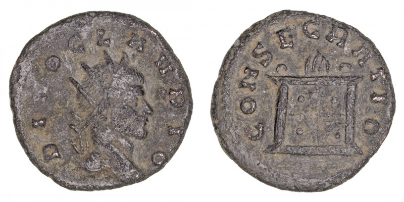 Imperio Romano
Claudio II
Antoniniano. VE. Roma. (268-270). R/CONSECRATIO. Alt...