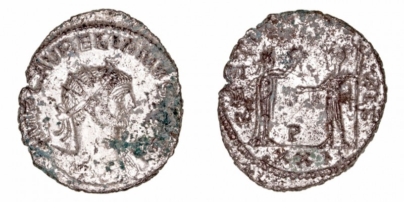 Imperio Romano
Aureliano
Antoniniano. VE. Cizico. (270-275). R/RESTITVTOR ORBI...