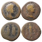 Imperio Romano
Lotes de Conjunto
Sestercio. AE. Lote de 2 monedas. Adriano y Marco Aurelio. (BC a BC-).