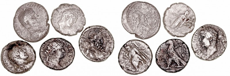 Imperio Romano
Lotes de Conjunto
Tetradracma. VE. Lote de 5 monedas. Nerón, Ad...