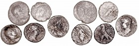 Imperio Romano
Lotes de Conjunto
Tetradracma. VE. Lote de 5 monedas. Nerón, Adriano, Antonino Pío. Interesante lote. (BC a RC).