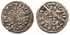 Monedas Visigodas
Egica & Witiza
Tremis. AV. Emerita. (694-702). A/Bustos enfrentados, cetro entre ellos, + INDN·M·EGICΛP+. R/Monograma de Emerita, ...