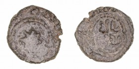 Monedas Árabes
Emirato Dependiente
Felús. AE. Al Andalus. 3.27g. V.44. BC-.
