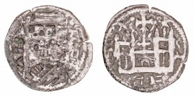 Monedas Medievales
Corona Castellano Leonesa
Alfonso VIII
Dinero. VE. Marca de ceca estrella. Con estrellas a los lados de la cruz. 0.64g. AB.205. ...