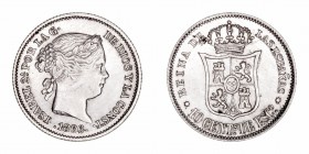 Monarquía Española
Isabel II
10 Céntimos de Escudo. AR. Sevilla. 1866. 1.33g. Cal.342. EBC-.