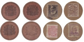La Peseta
II República
Lote de 3 cartón moneda. 5, 10, 15 y 25 Céntimos. MBC a BC+.