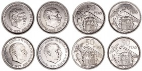 La Peseta
Estado Español
50 Pesetas. Cuproníquel. Lote de 4 monedas. 1957 *58, *59, *60 y *67. (SC a EBC).