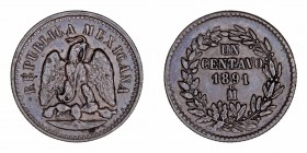 Monedas Extranjeras
Méjico
Centavo. AE. 1891 Mo. 8.15g. KM.391.6. MBC.