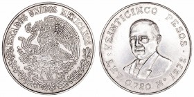 Monedas Extranjeras
Méjico
25 Pesos. AR. 1972. Centenario de la muerte de Benito Juárez. 22.46g. KM.480. MBC+.