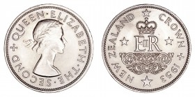 Monedas Extranjeras
Nueva Zelanda Isabel II
Corona. Cuproníquel. 1953. Coronación Isabel II. 28.22g. KM.30. EBC-/EBC.