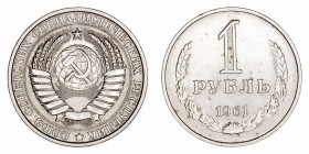Monedas Extranjeras
Rusia
Rublo. Ni. 1961. URSS. 7.50g. Y.134a. MBC.