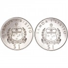 Monedas Extranjeras
Samoa & Sísifo
Tala. Cuproníquel. Lote de 2 monedas. 1974 y 1976. EBC a MBC.