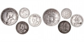 Monedas Extranjeras
Sudáfrica Jorge V
Lote de 4 monedas. AR. 6 Pence 1932, Shilling 1932 y 1933 y 2 1/2 Shillings 1924. KM.16.2, 17.3 y 19.1. MBC-.