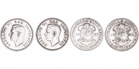 Monedas Extranjeras
Sudáfrica Jorge VI
2 Shillings. AR. Lote de 2 monedas. 1937 y 1942. KM.29. MBC+ a MBC.