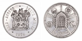 Monedas Extranjeras
Sudáfrica
Rand. AR. 1974. 50th anniversary of the South African Mint. 15.03g. KM.89. EBC.
