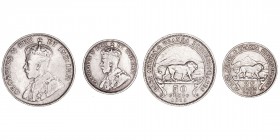 Monedas Extranjeras
Uganda Jorge V
Lote de 2 monedas. AR. 25 y 50 Cents 1913. KM.9 y 10. MBC.