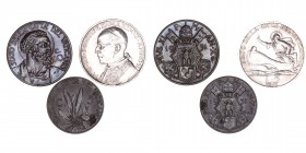 Monedas Extranjeras
Vaticano
Lote de 3 monedas. AR/AE. 5 y 10 Centesimi 1931 y 5 Liras 1940. KM.1, 2 y 28. EBC+ a EBC.