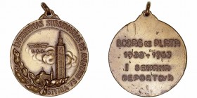 Medallas
Medalla. AE. 1963. Industrias Subsidiarias de Aviación, S.A. Sevilla. Bodas de Plata 1936-1963. 41.00mm. Con anilla. MBC/MBC-.