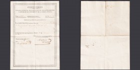 Billetes
Fernando VII
La Nación Española. Crédito Público. 21 Diciembre 1822. Por valor de 33 reales y 28 1/2 maravedís. Con numeración, firmas y se...