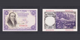 Billetes
Estado Español, Banco de España
25 Pesetas. 19 febrero 1946. Serie B. ED.450a. SC.