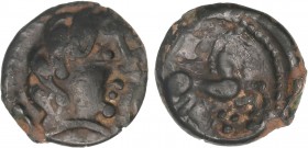 GREEK COINS
AE 14. GALIA. Anv.: Cabeza masculina a derecha. Rev.: Caballo a derecha. 2,03 grs. AE. Pátina. MBC.