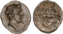 GREEK COINS
AE 13. 280-213 a.C. THOURIOI. LUCANIA. Anv.: Cabeza de Apolo a derecha. Rev.: Caballo encabritado a derecha, monograma debajo. 2,26 grs. ...