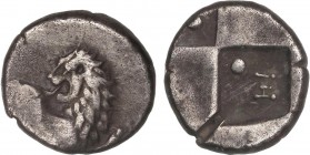 GREEK COINS
Hemidracma. 400-350 a.C. CHERRONESOS. TRACIA. Anv.: Prótomo de león a derecha con cabeza a izquierda. Rev.: Cuadro incuso dividido en cua...