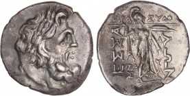 GREEK COINS
Doble Victoriato. 196-146 a.C. LIGA TESÁLICA. Anv.: Cabeza de Zeus coronada con hojas de roble a derecha. Rev.: Atenea avanzando a derech...