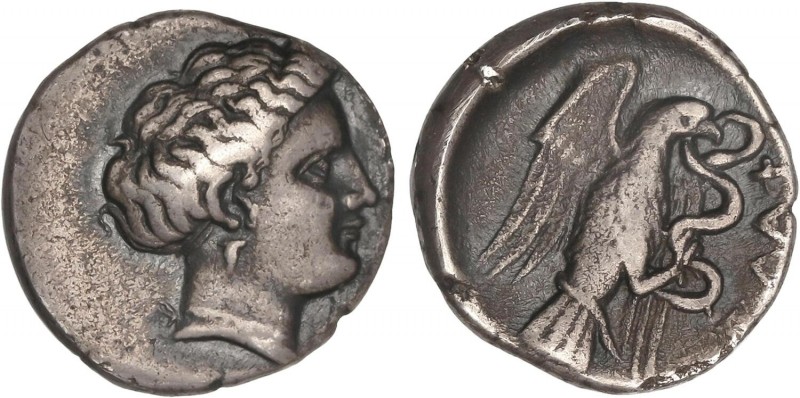GREEK COINS
Dracma. 340-294 a.C. CHALKIS. Anv.: Cabeza de Hera a derecha. Rev.:...