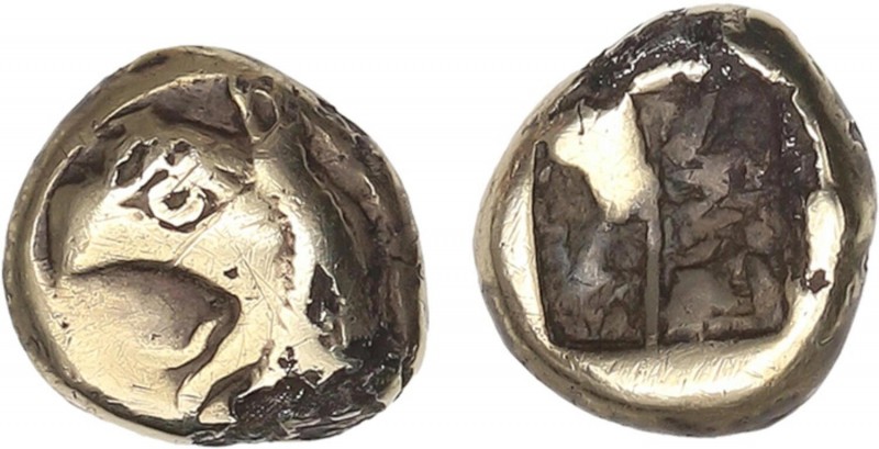 GREEK COINS
1/24 Estátera. 625-600 a.C. PHOCAIA. IONIA. Anv.: Cabeza de grifo a...