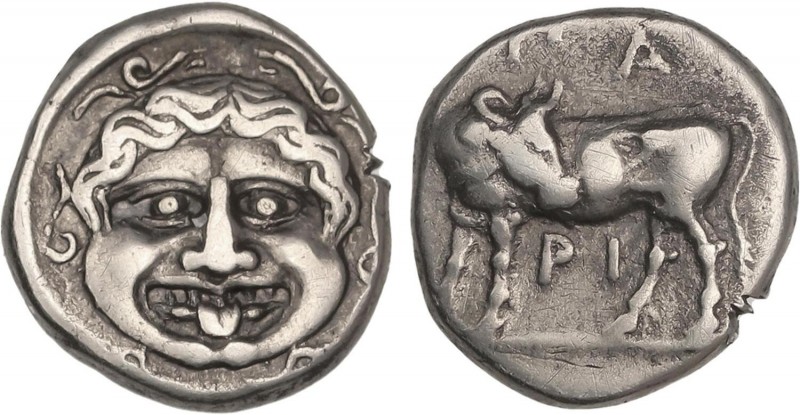GREEK COINS
Hemidracma. 400-350 a.C. PARION. MISIA. Anv.: Cabeza de Gorgona rod...