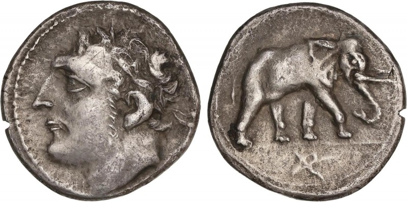 GREEK COINS
Shekel. Siglo II a.C. CARTAGO. ZEUGITANIA. Anv.: Cabeza masculina l...