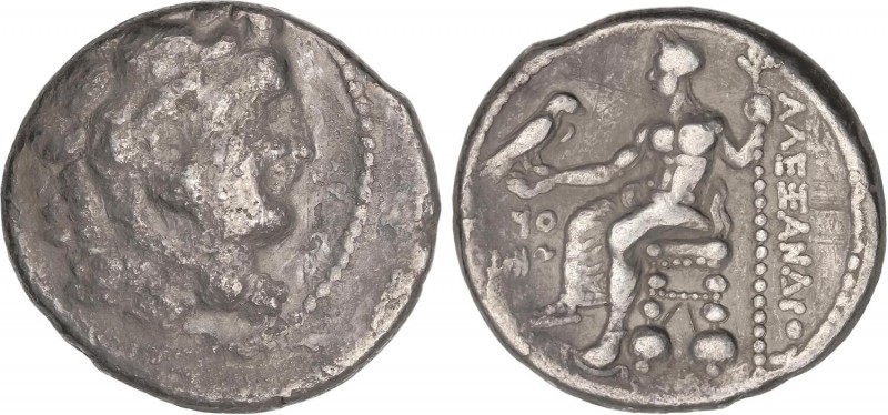 GREEK COINS
Tetradracma. 336-323 a.C. ALEJANDRO MAGNO. AKE. Anv.: Cabeza de Hér...