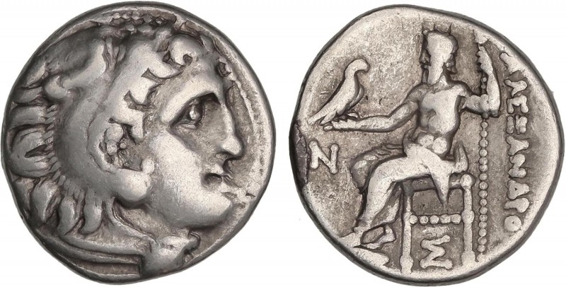 GREEK COINS
Dracma. 336-323 a.C. ALEJANDRO MAGNO. COLOPHON. Anv.: Cabeza de Hér...