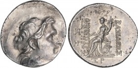 GREEK COINS
Tetradracma. 162-150 a.C. DEMETRIO I. REINO SELÉUCIDA. Anv.: Cabeza diademada a derecha. Rev.: Tyche entronizada a izquierda, delante y d...