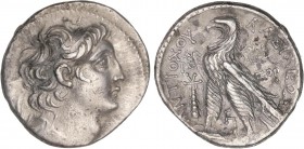GREEK COINS
Tetradracma. 138-129 a.C. ANTIOCO VII. TIRO. REINO SELÉUCIDA. Anv.: Cabeza diademada a derecha. Rev.: Águila en pie a izquierda, alrededo...