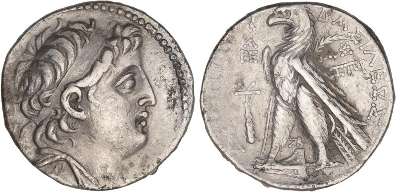 GREEK COINS
Tetradracma. 129-125 a.C. DEMETRIO II. TIRO. REINO SELÉUCIDA. Anv.:...