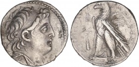 GREEK COINS
Tetradracma. 129-125 a.C. DEMETRIO II. TIRO. REINO SELÉUCIDA. Anv.: Busto diademado a derecha. Rev.: Águila en pie a izquierda sobre proa...