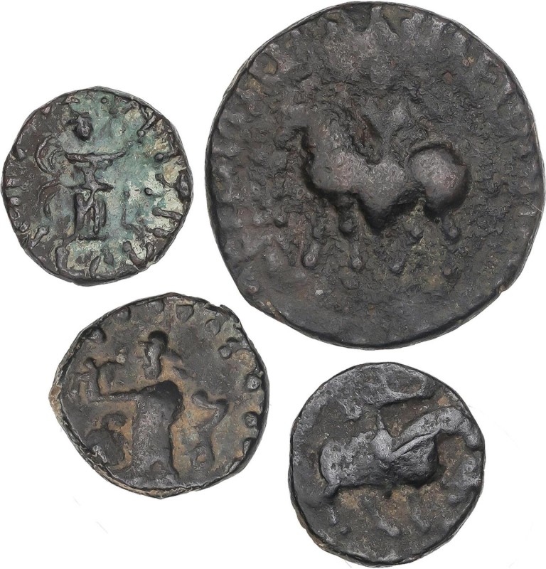 GREEK COINS
Lote 4 monedas de cobre. BACTRIA E INDOGRECIA. AE. A EXAMINAR. MBC-...